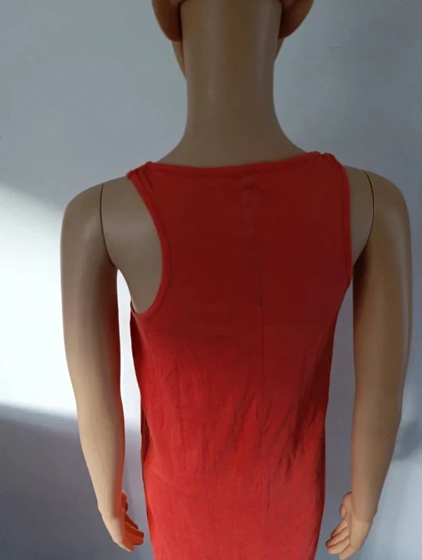 Vestido longo coral Miss Captain T2/M 100% algodão strass verão praia boêmio – photo 4